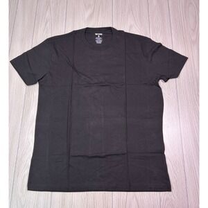 True Classic Mens Black Crew Neck Short Sleeve Tee Shirt Large